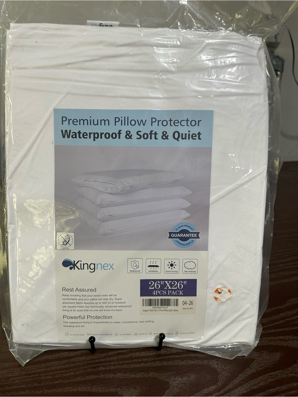 White Waterproof Pillow Protectors - 4 Pack